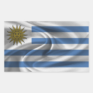 Pegatina Rectangular Bandera de Uruguay