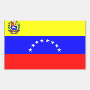 Pegatina Rectangular Bandera de Venezuela