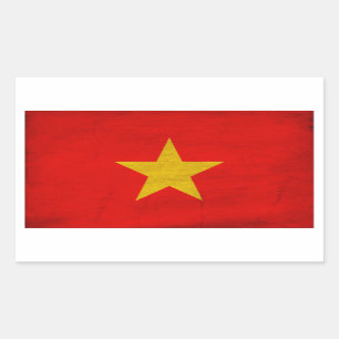 Pegatina Rectangular Bandera de Vietnam