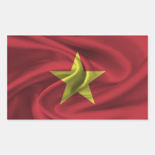 Pegatina Rectangular Bandera de Vietnam