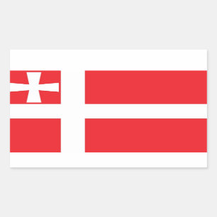 Pegatina Rectangular Bandera de Volyn Oblast, Ucrania