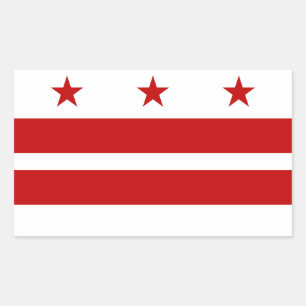 Pegatina Rectangular bandera de Washington DC