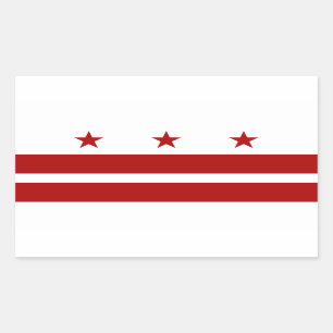 Pegatina Rectangular Bandera de Washington DC