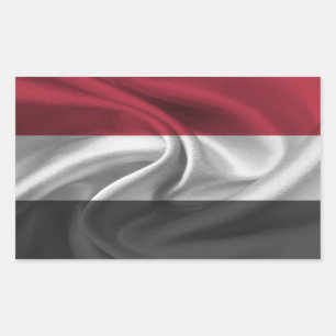 Pegatina Rectangular Bandera de Yemen