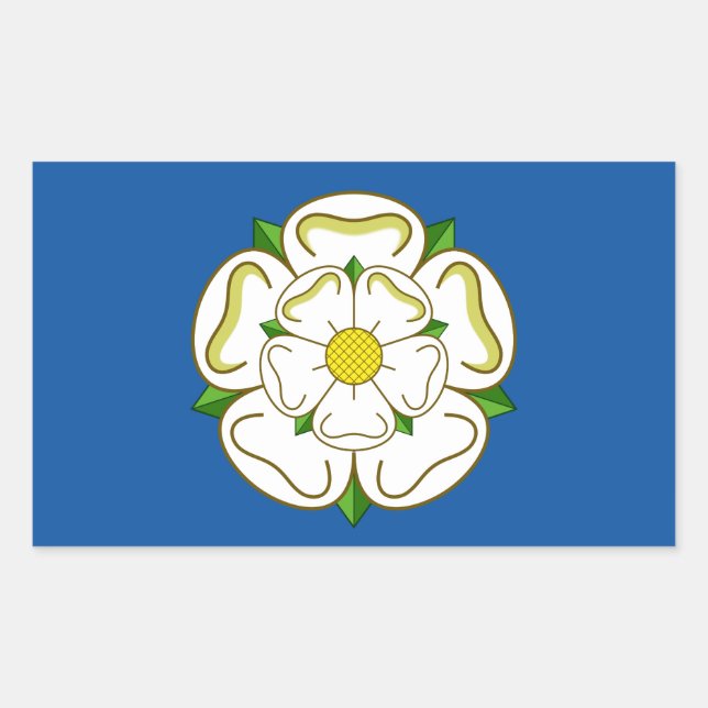 Pegatina Rectangular Bandera de Yorkshire (Anverso)