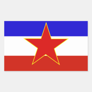 Pegatina Rectangular Bandera de Yugoslavia