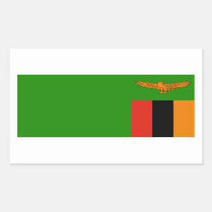 Pegatina Rectangular Bandera de Zambia, Bandera de Zambia