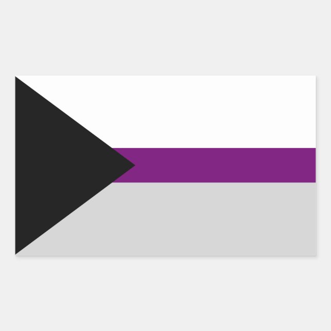 Pegatina Rectangular Bandera deisexual (Anverso)