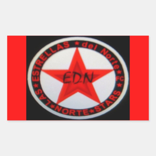 Pegatina Rectangular bandera del club (Anverso)