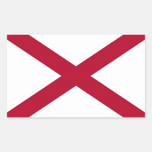 Pegatina Rectangular Bandera del estado de Alabama