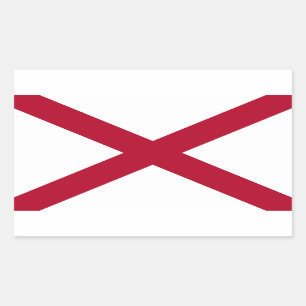 Pegatina Rectangular Bandera del estado de Alabama