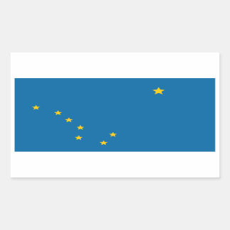 Pegatina Rectangular Bandera del estado de Alaska