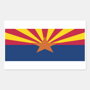 Pegatina Rectangular Bandera del estado de Arizona