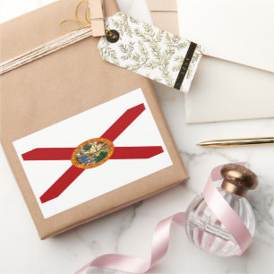 Pegatina Rectangular Bandera del estado de Florida
