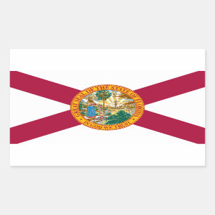 Pegatina Rectangular Bandera del estado de Florida
