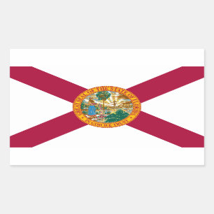 Pegatina Rectangular Bandera del estado de Florida