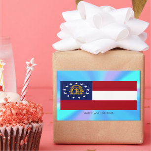 Pegatina Rectangular Bandera del Estado de Georgia