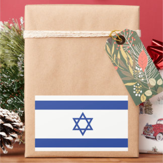 Pegatina Rectangular Bandera del Estado de Israel, Estrella de David Ju