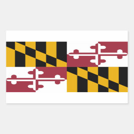 Pegatina Rectangular Bandera del Estado de Maryland