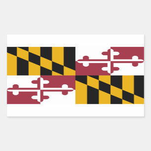 Pegatina Rectangular Bandera del Estado de Maryland