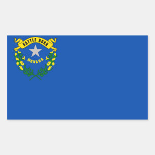 Pegatina Rectangular Bandera del Estado de Nevada