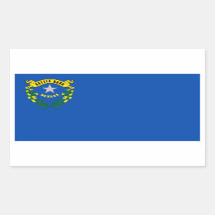 Pegatina Rectangular Bandera del estado de Nevada, Estados Unidos