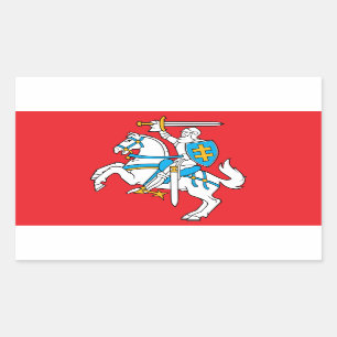 Pegatina Rectangular Bandera del Estado lituano