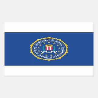 Pegatina Rectangular Bandera del FBI