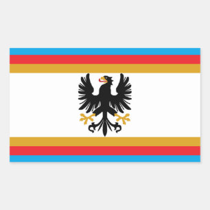 Pegatina Rectangular Bandera del Gran Ducado de Prusia Oriental