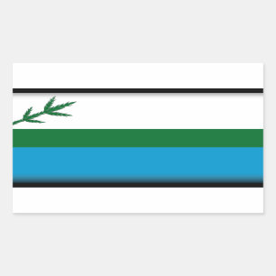 Pegatina Rectangular Bandera del Labrador (Canadá)