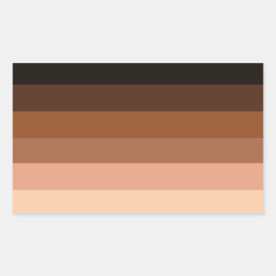 Pegatina Rectangular Bandera del orgullo antiracista BIPOC