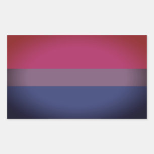 Pegatina Rectangular Bandera del Orgullo Bisexual