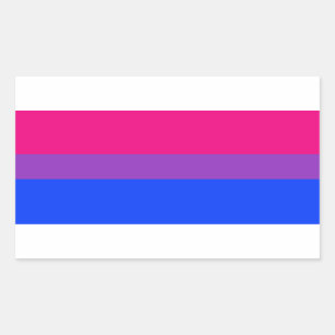 Pegatina Rectangular Bandera del Orgullo Bisexual