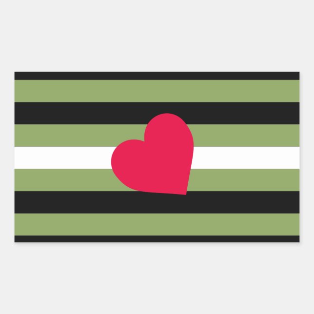 Pegatina Rectangular Bandera del Orgullo Boi (Anverso)