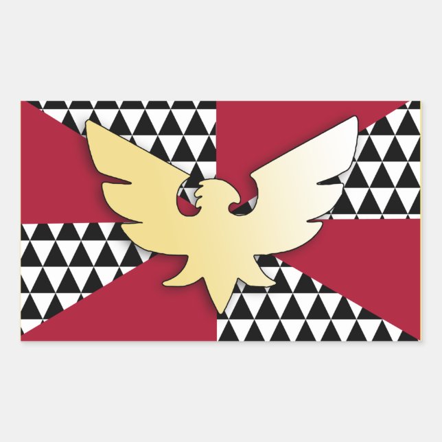 Pegatina Rectangular Bandera del Orgullo de Arrastrar (Anverso)