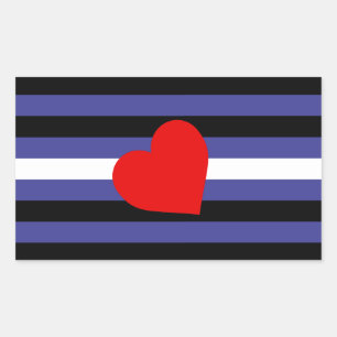 Pegatina Rectangular Bandera del Orgullo de Cuero