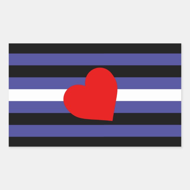 Pegatina Rectangular Bandera del Orgullo de Cuero (Anverso)