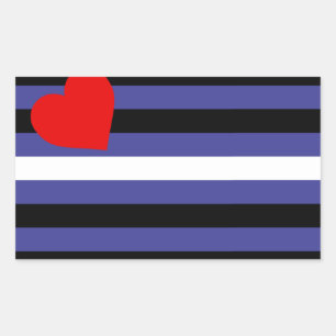 Pegatina Rectangular Bandera del Orgullo de Cuero