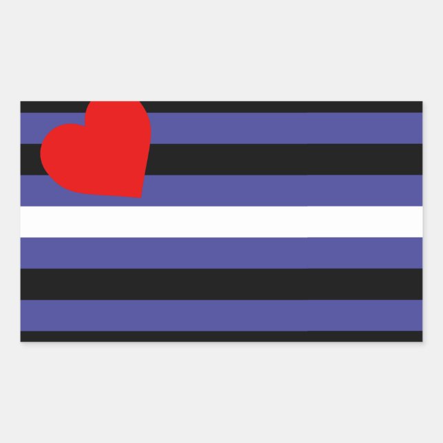 Pegatina Rectangular Bandera del Orgullo de Cuero (Anverso)