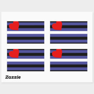 Pegatina Rectangular Bandera del Orgullo de Cuero
