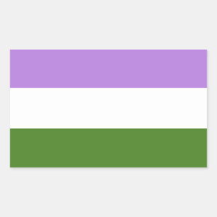Pegatina Rectangular Bandera del Orgullo de Género