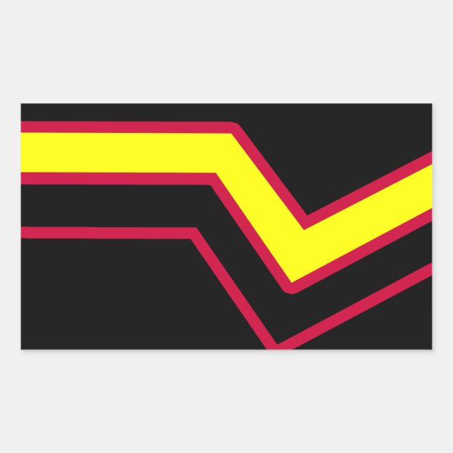 Pegatina Rectangular Bandera del Orgullo de Goma / Látex (Anverso)