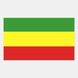 Pegatina Rectangular Bandera del orgullo de Rastafarian