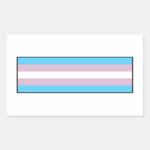 Pegatina Rectangular Bandera del orgullo del transexual