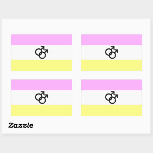 Pegatina Rectangular Bandera del Orgullo Gay