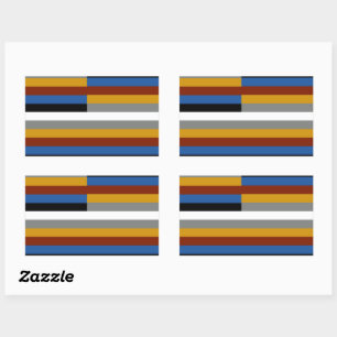 Pegatina Rectangular Bandera del Orgullo Gay