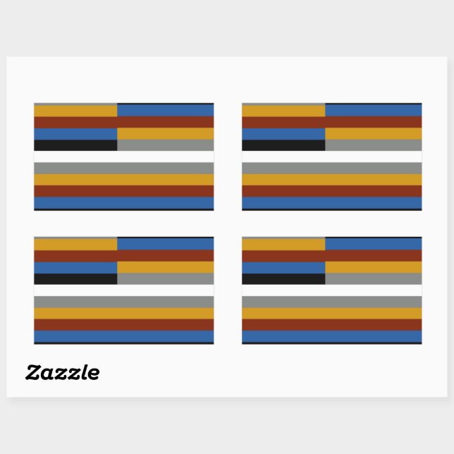 Pegatina Rectangular Bandera del Orgullo Gay (Hoja)