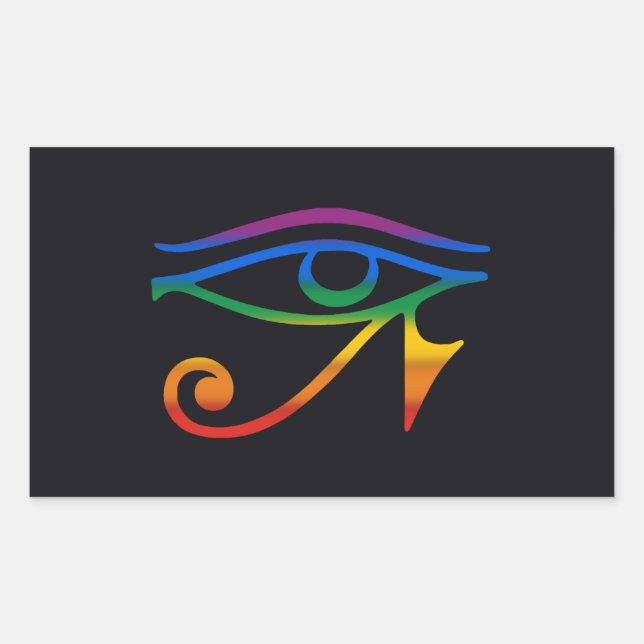 Pegatina Rectangular Bandera del Orgullo Gay Gótico (Anverso)