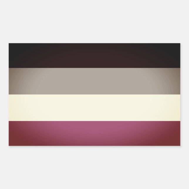 Pegatina Rectangular Bandera del Orgullo Ginefilia (Anverso)