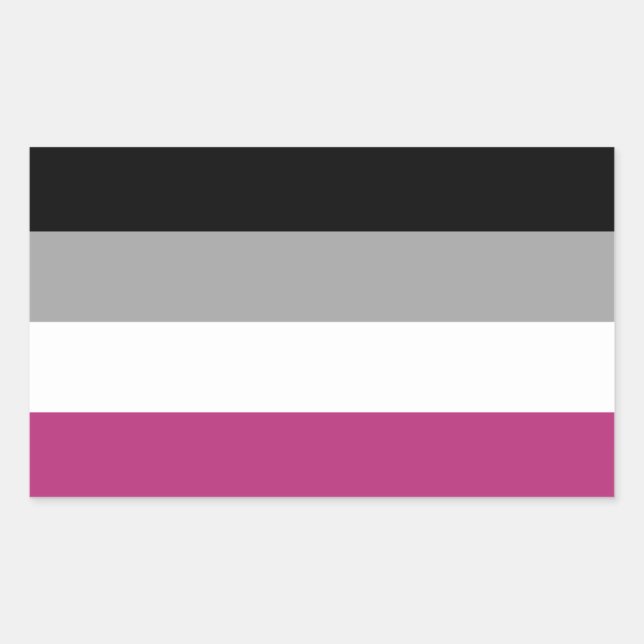 Pegatina Rectangular Bandera del Orgullo Gynephilia (Anverso)